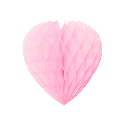 Бумажное украшение "Сердце" 30 см, розовый