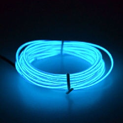Шнур неоновый светящийся 4 м, синий