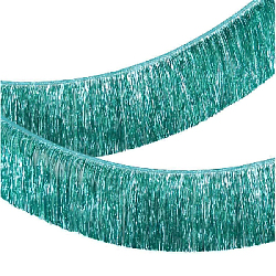 Растяжка бахрома 20см х 1,8м, металлик изумрудный